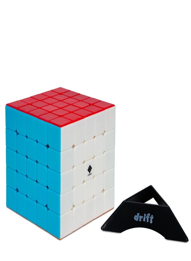 كوبليلو مكعب السرعة Cubelelo Drift 5x5 بدون ملصقات مع مادة تشحيم وحامل | مكعب سرعة عالي الأداء | شد قابل للتعديل ودوران سلس | متين وموثوق | مثالي لجميع الأعمار - Image 2